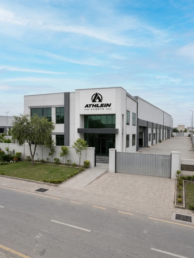Building exterior with Athlein Sports signage