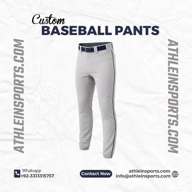 Custom Baseball Pants with Side Stripes