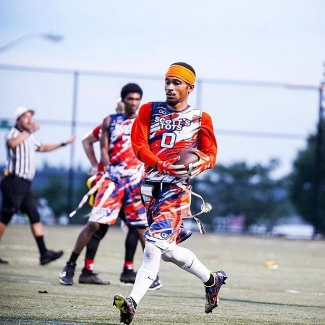 Custom 7v7 Football Uniforms manufactured by Athlein Sports