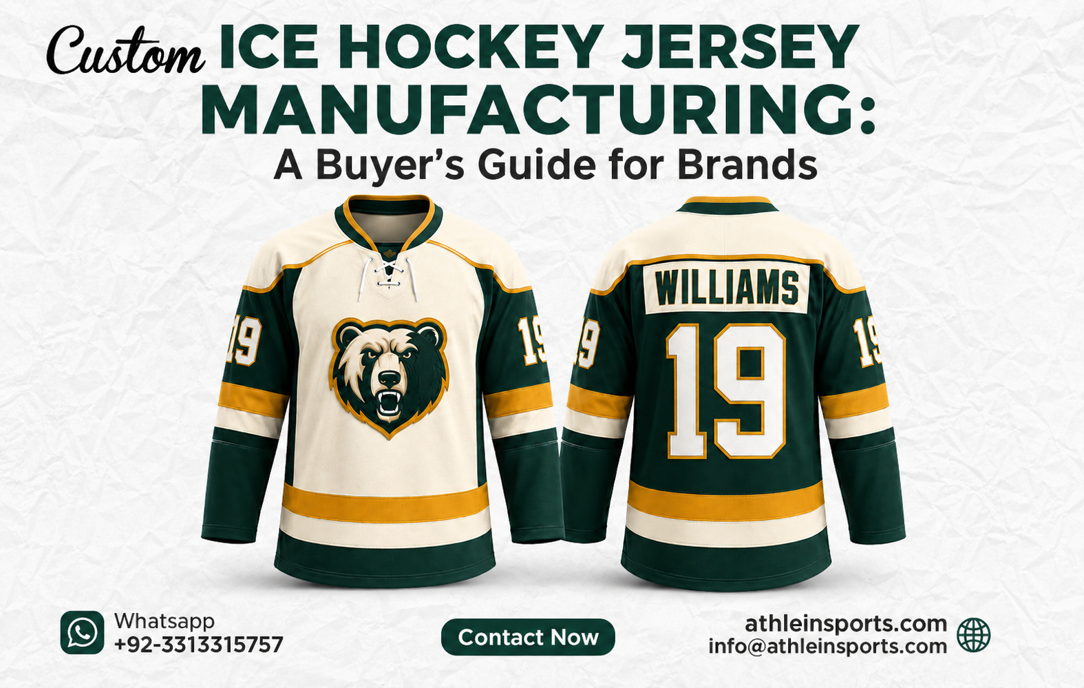 Custom Ice Hockey Jersey Manufacturer | USA & Canada