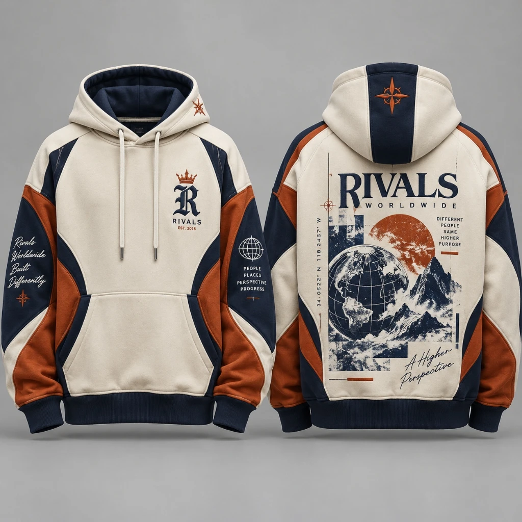 Colorblock Cut and Sew Streetwear Hoodie - Athlein Sports