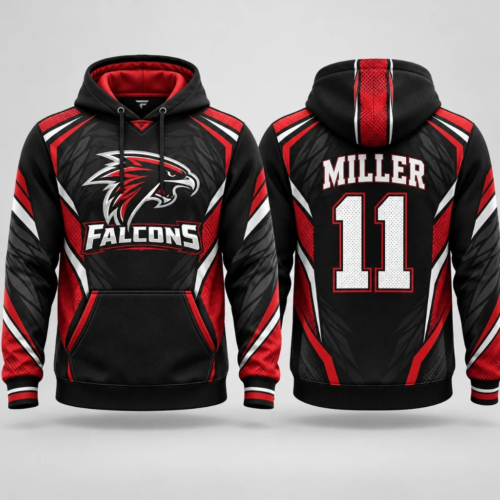 Custom Sublimated Football Hoodie - Athlein Sports