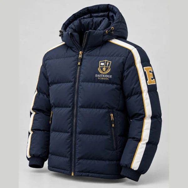 Custom Varsity School Promotional Puffer Jacket - Athlein Sports